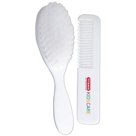 TITANIA Baby Brush and Comb with Teddy Bear Print in 3 Colours White