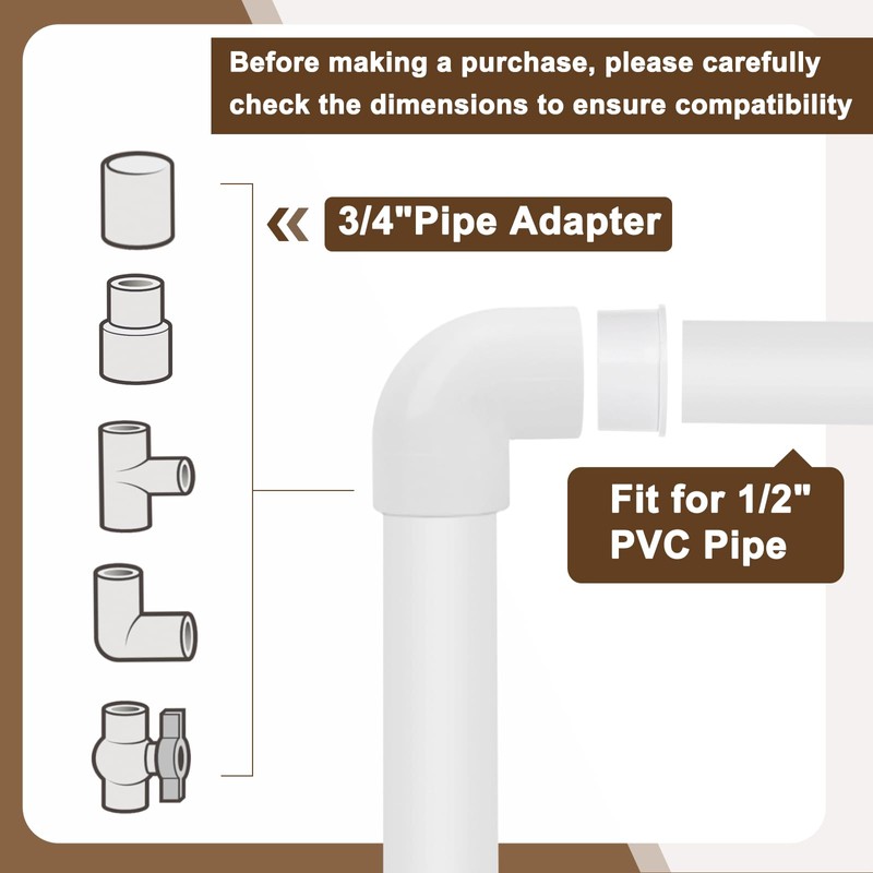 sourcing map 10 Pcs PVC DWV Reducer Bushing 2" x