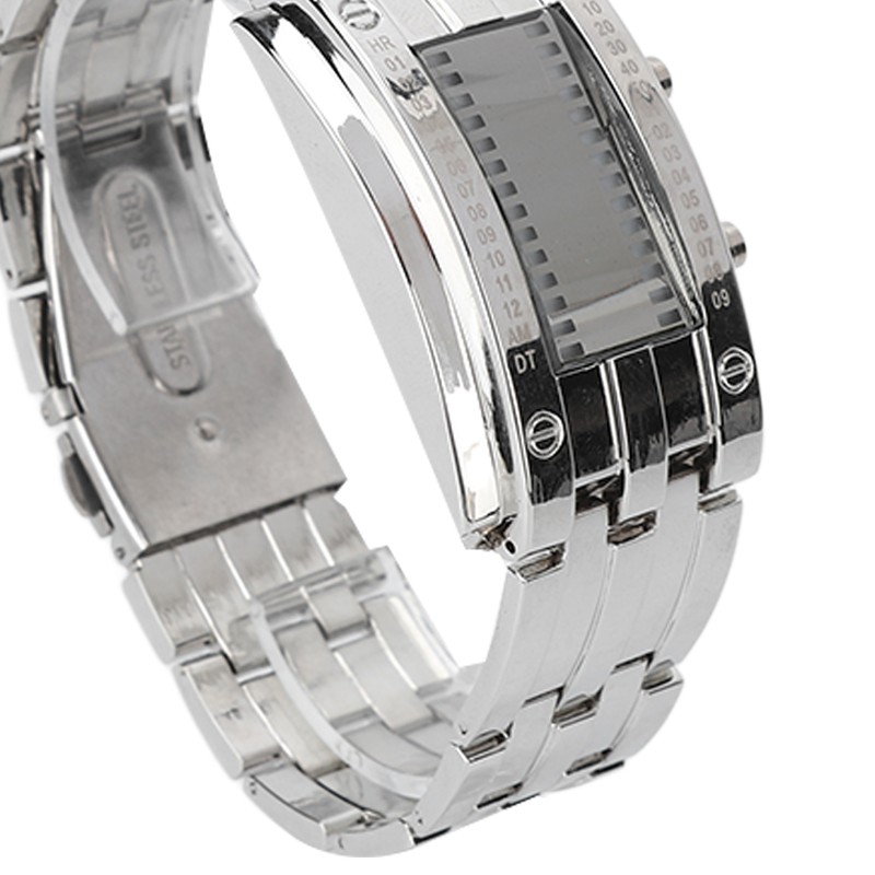 Men's Watch Fashion Exquisite Waterproof Alloy Men's LED Watch with