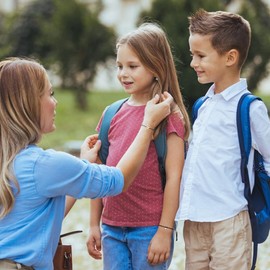 CheersLife Back to School Gifts Mother Daughter Son Bracelets Set for 2/3/4/5/6 Matching Dinosaur Bracelets First Day of School Gift for Girls Boys Bracelet School Child, Stainless Steel