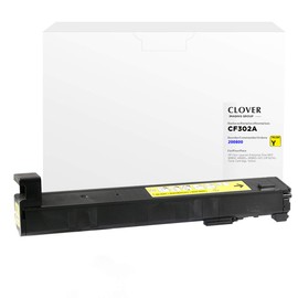 Clover Remanufactured Toner Cartridge Replacement for HP CF302A (HP 827A) | Yellow
