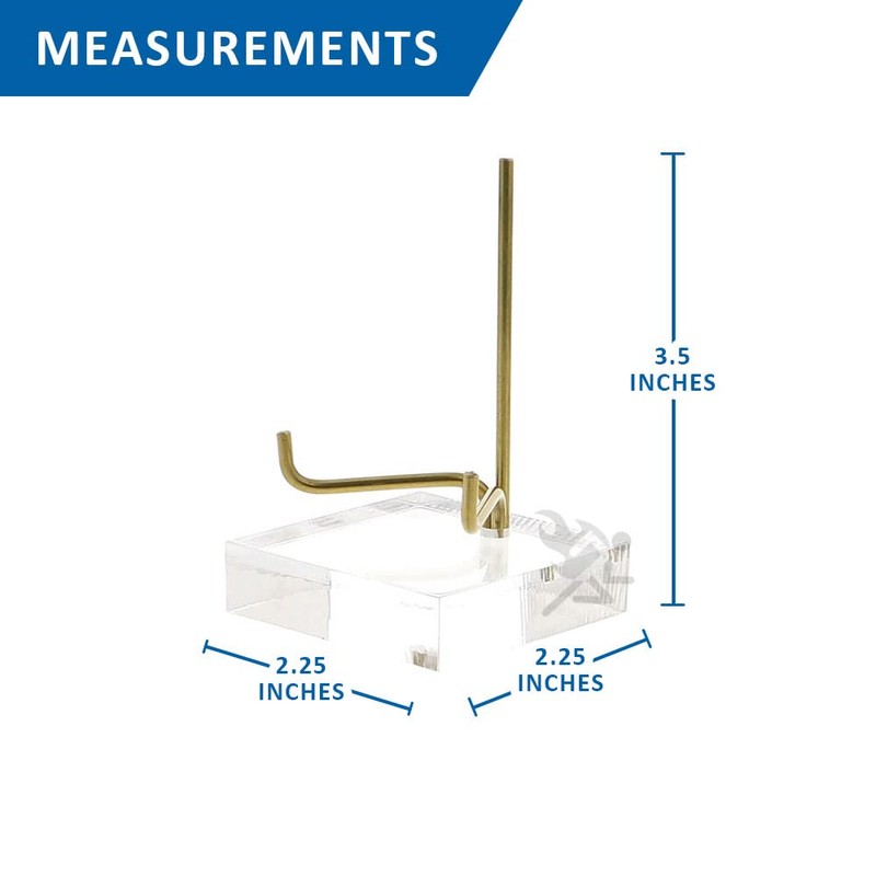 OnFireGuy 3-1/2" Acrylic Base Display Stand Easel With Adjustable Metal