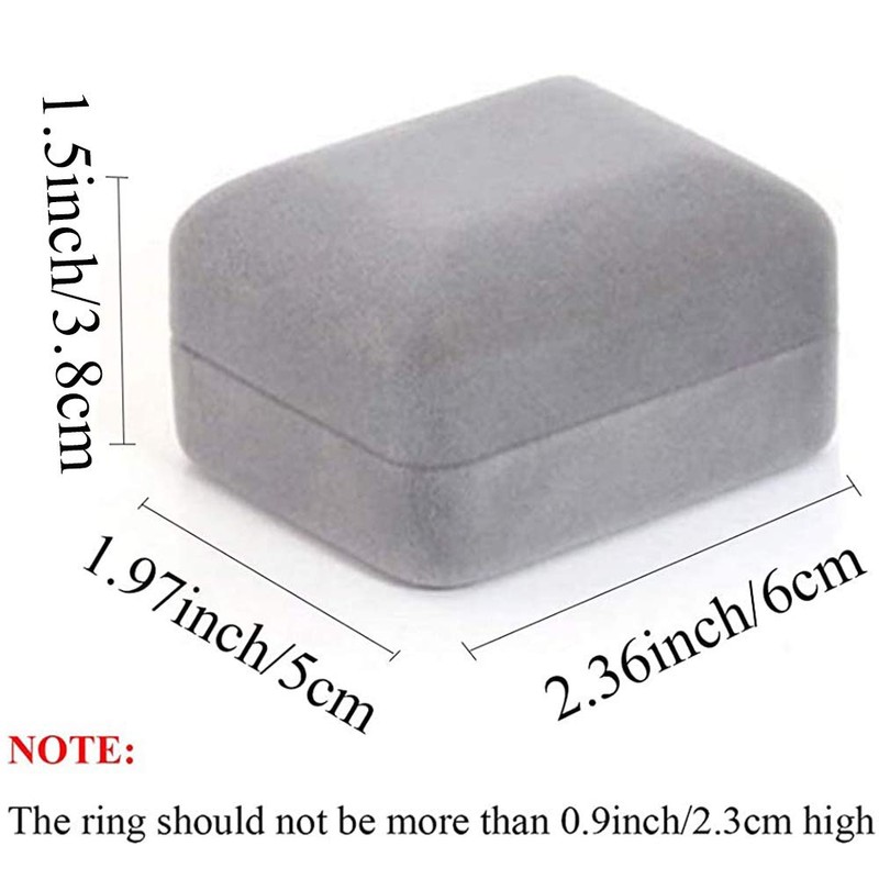GBYAN Velvet Ring Box with LED Light Jewelry Display Gift