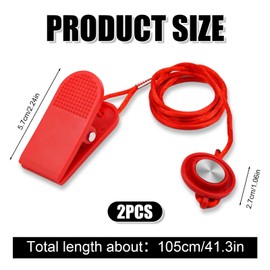 Pack of 2 Universal Safety Keys for Treadmill Magnets, Magnetic Safety Switch, Round Safety Key for Treadmills, Replacement Emergency Stop Magnet for Treadmills, Running Machines