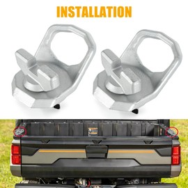 2 Lock and Ride Max D-Rings -PSLER D Ring Tie Down Compatible with UTV ATV Ranger Series,Xpedition Models 2889620, 2890894,1Set