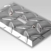 Amerelle Diamond Plate Double Rocker Stamped Aluminum Wallplate