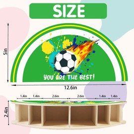 LUKIUP Football Pen Holder Children's Pens Organiser Wooden Desk Organiser Multifunctional Organiser for Children Office Supplies School Pencil and Other Stationery Storage