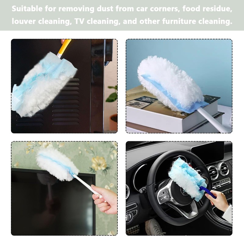 10Pack Disposable Dusters Refills, Fluffy Dusters Refills Magic Duster Static