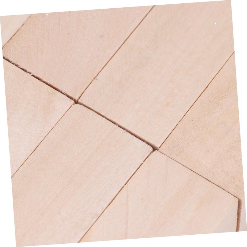 jojofuny 10pcs Natural Basswood Craft Blocks for DIY Projects Smooth