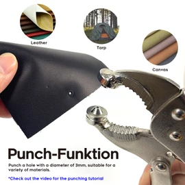 Snap Fastener Tool,Snap Tool For Boat Covers, Heavy Duty Snap Setter Pliers Canvas Snap Fasteners Kit Includes 40 Sets 15mm Stainless Snaps