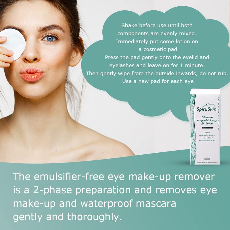 Sanatur SpiruSkin 2 Phase Eye Makeup Remover 150ml Bottle Gentle