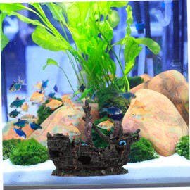 Zerodeko Shipwreck Aquarium Decor Underwater Shipwreck Craft for Fish Tank Ornament Unique Landscape Adornment for Aquariums and Ponds