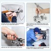 Holdly Plumbing Tools Angle Stop Wrench Kit, Angle-on Wrench Professional