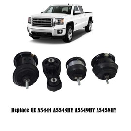 BST BSSP 4PCS Engine Motor Mount Kit Compatible with 2009-2017 Buick Enclave/Chevy Traverse/GMC Acadia 3.6L Auto Trans A5549HY A5548HY A5444 A5458HY