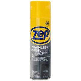 Zep Stainless Steel Cleaner and Polish 14 ounces (Case of 4) ZUSSTL14 - Protects Metal Surfaces from Fingerprints, Soil and Waterspots