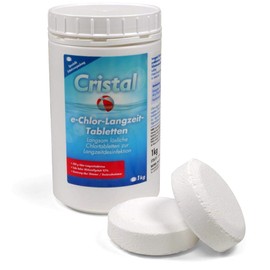 5-in-1 e-chlorine multifunctional tablets, 200 g, comfortable complete care for pools and swimming pools, long-term disinfection, algae prevention, flocculation, chlorine stabilisation, hardness