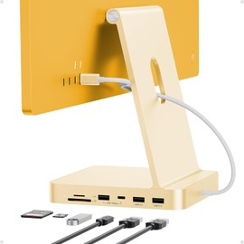PULWTOP 7 in 1 USB C Hub for iMac 24 Inch 2021/2023 Dedicated iMac M1/M3 Accessory USB Hub with M.2 NVMe SSD Slot (SSD Not Included) 1 x USB-C 3.2 Gen 2, 1 x USB-A 3.2 Gen 2, 2 x USB 2.0, SD/TF Card