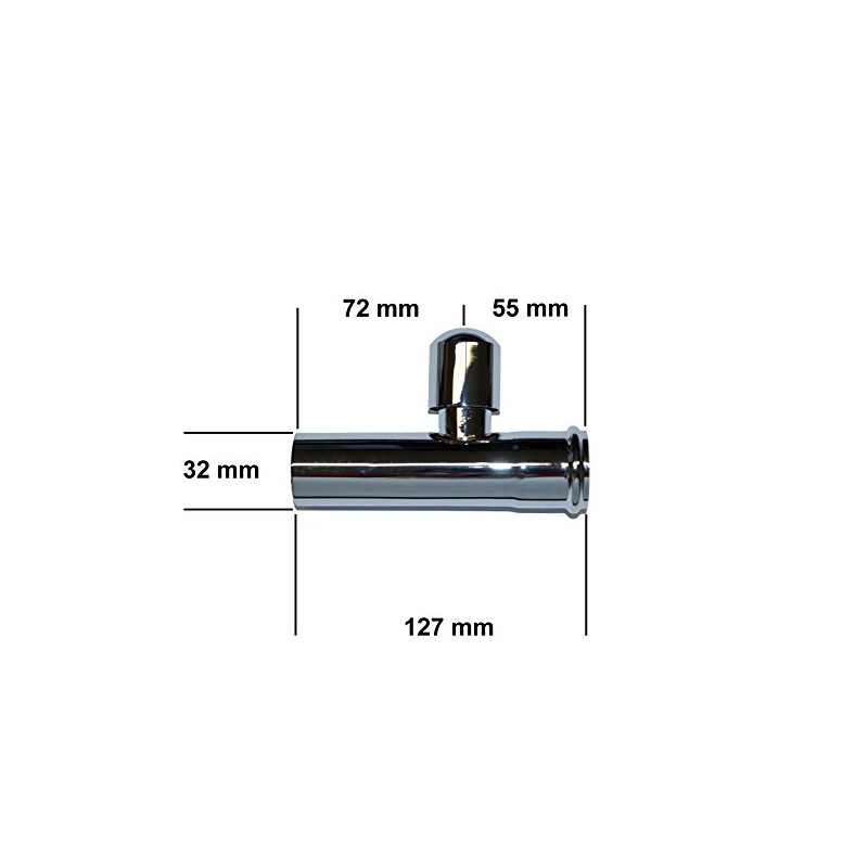 HAAS 2124 Bath Siphon Extension Pipe DN30/32 Extension Piece Chrome-Plated