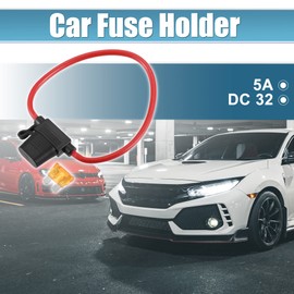 X AUTOHAUX 2pcs DC 32V 10AWG Gauge Car in Line ATC Blade Style Inline Fuse Holder with 4pcs 5A Fuse