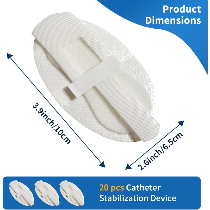 20 pcs Foley Catheter Stabilization Devices,Self-High Adhesive Catheter Supplies for