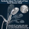 Shower Head with Handheld - All Metal Showerhead Holder and