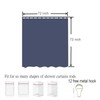 HYAWGE Velvet Dark Grey Shower Curtains for Bathroom,260 GSM Heavy
