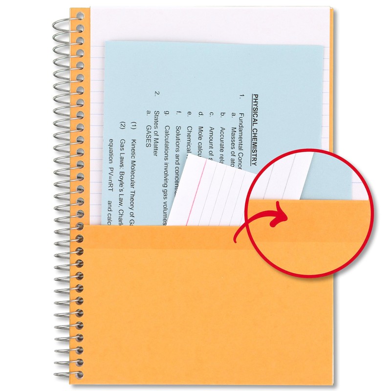 Five Star Small Spiral Notebook, 2 Subject, College Ruled Paper,