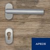 APECS Door Handles Oval Rosette Stainless Steel for Front Door