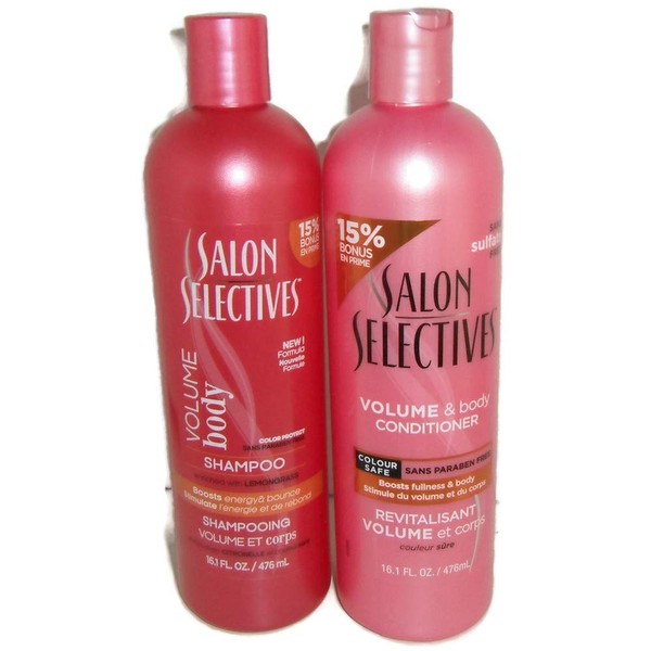 Salon Selectives Volume & Body Shampoo & Conditioner Set 22.5 oz. For Bouncy Full Hair