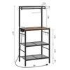 MAHANCRIS Bakers Rack with Storage, Microwave Stand with Paper Holder,