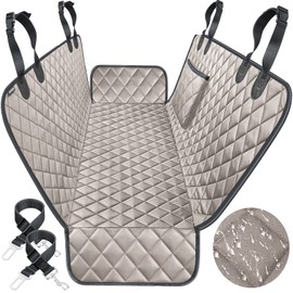 URPOWER 100% Waterproof Pet Seat Cover Car Seat Cover for Pets - Scratch Proof & Nonslip Backing & Hammock, Quilted, Padded, Durable Pet Seat Covers for Cars Trucks and SUVs