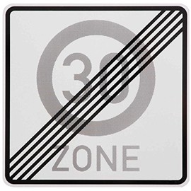Original Traffic Sign No. 274.2 End 30 Zone Road Sign Birthday Sign RAL Road Sign Signs Traffic Signs Road Signs