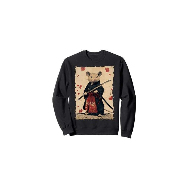Samurai Mouse Art - Ukiyo-e Warrior Sweatshirt