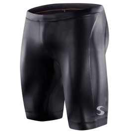 Synergy Triathlon Wetsuit Buoyancy Shorts Men's EpicSpeed Neoprene Shorts for Open Water Swimming (S) Black
