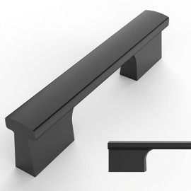 Amerdeco 10 Pack Matte Black Cabinet Pulls 3 Inch(76MM) Hole Centers Kitchen Cabinet Handles Hardware Kitchen Handles for Cabinets Cupboard Handles Drawer Pulls