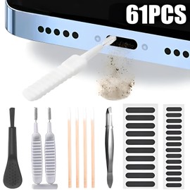 RICHARD-911 Kit Antipolvo Limpieza para Celular De 61 Piezas Cepillo Limpiador Elimina Polvo Teléfono Reparación Protección Tierra