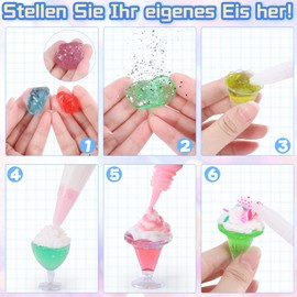 VBACALA Miniature Food Toy Set, DIY Mini Drinks House Set, Not Edible, Children's Kitchen Play Kitchen Accessories for Children from 8 Years, Make Your Food, Birthday for Girls 8 9 10