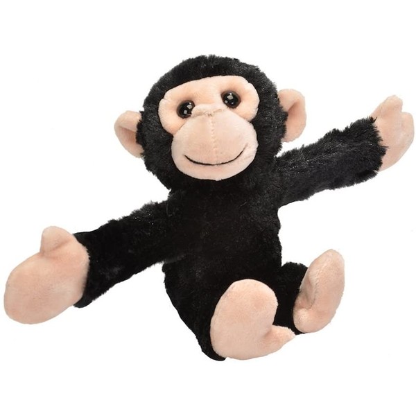 Wild Republic Huggers, Chimp Plush Toy, Slap Bracelet, Stuffed Animal, Kids Toys, 8 inches