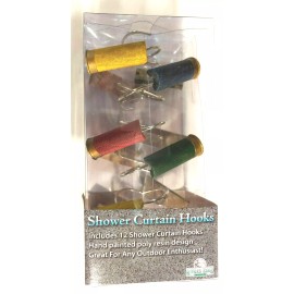 Rivers Edge Old River Outdoors Shotgun Shell Shower Curtain Hooks/Rings - 12 Pc Set
