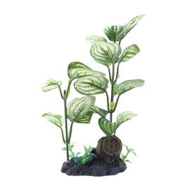 CAPASTEC Aquarium Plastic Plants, Silk Aquarium Plants, Silk Plants for Betta Fish Tank, Plastic Plant Decor for Aquarium, Green, Pointed Leaves, 7.09" Tall