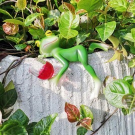 EasyBravo Funny Frog Statue Frog Pot Hugger Plant Decorations for Pots