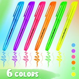 Tcevily 60 Pieces Highlighter Bulk Assorted Colors Highlighter Markers Chisel Tip Highlighter Pens for School Classroom Office (60)