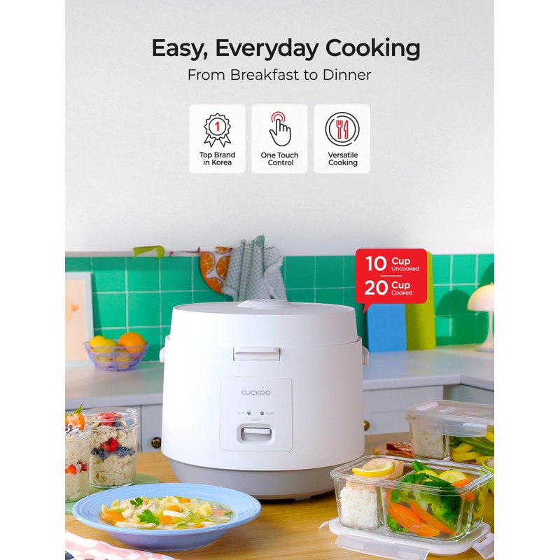 CUCKOO CR-1095 10-Cup (Uncooked) / 20-Cup (Cooked) Basic Rice Cooker