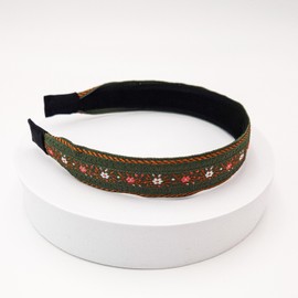 (2 types) Burnaby handmade unique vintage ethnic flower hair band black / (2종) 버나비 핸드메이드 유니크 빈티지 에스닉 플라워 헤어밴드 블랙