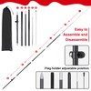 Buryeah 3 Sets Now Open Feather Flag Pole Kit for