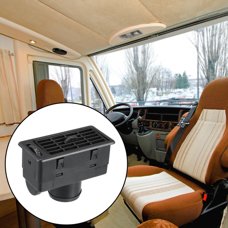 ACROPIX 10.5x4.7cm Black AC Air Conditioner Vent Outlet Universal RV