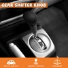 VKGUG Black Leather Carbon Fiber Pattern Gear Shift Knob Shifter