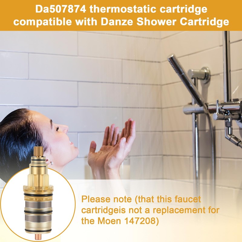 Thermostatic Shower Cartridge DA507874, for Danze Thermostatic Faucet Plastic Ceramic