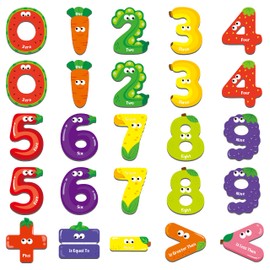 Magnetic Numbers & Math Symbols, Educational Learning Tool for Kids Math Recognition 25PCS Magnets Include 20PCS 0-9 Numbers & 5 Math Symbols (Greater Than/Less Than/Equal to/Plus/Minus) for Toddlers