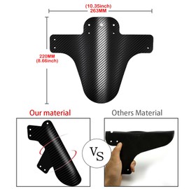 FETESNICE Pack of 4 Carbon Fibre Texture Mountain Bike Mudguard MTB Bicycle Front Rear Mudguard DH Cycling 24/26/27.5/29 Mudguards Mountain Bike (Blank4pcs2H)
